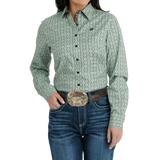 CINCH - Green Long Sleeve Button Down Western Shirt