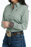 CINCH - Green Long Sleeve Button Down Western Shirt