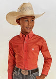 Coral Long Sleeve Solid Shirt