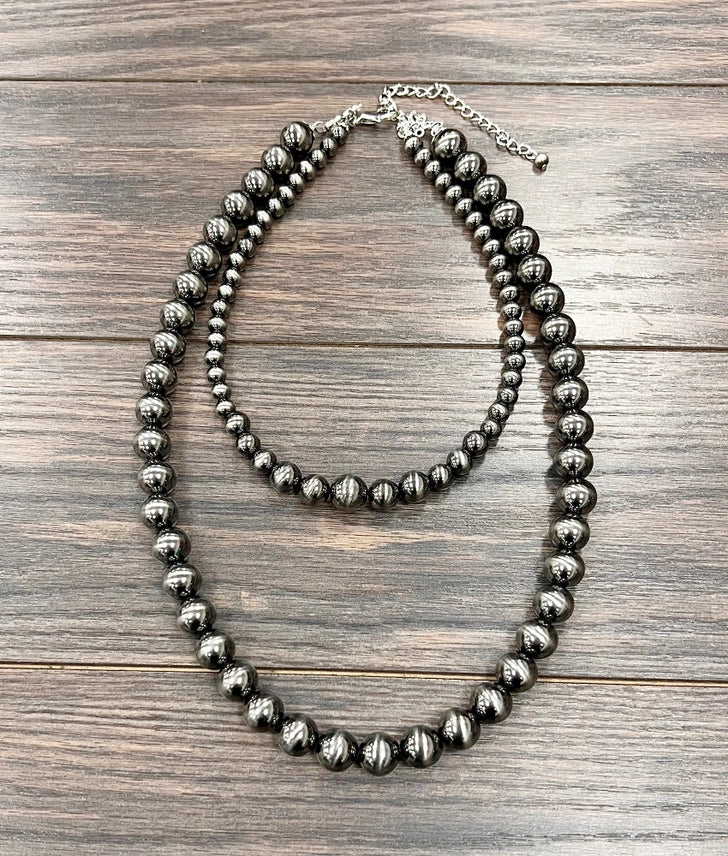 Handmade 24" Polish Navajo Bead Necklace