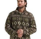 Wrangler 1/4 Zip Pullover in Black Olive 112382936