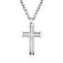 Montana Silversmiths Men's Hero's Belief Silver Cross Necklace