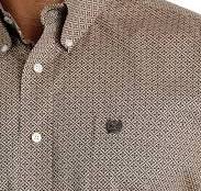 Cinch Men's Brown Print Button Down Shirt