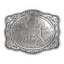 Crumrine Buck Deer Western Belt Buckle Silver Tone