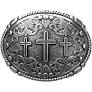 Nocona Mens Triple Cross oval Buckle