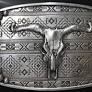 Nocona Aztec Longhorn Buckle