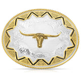 Southwest Sun Large Buckle with Longhorn