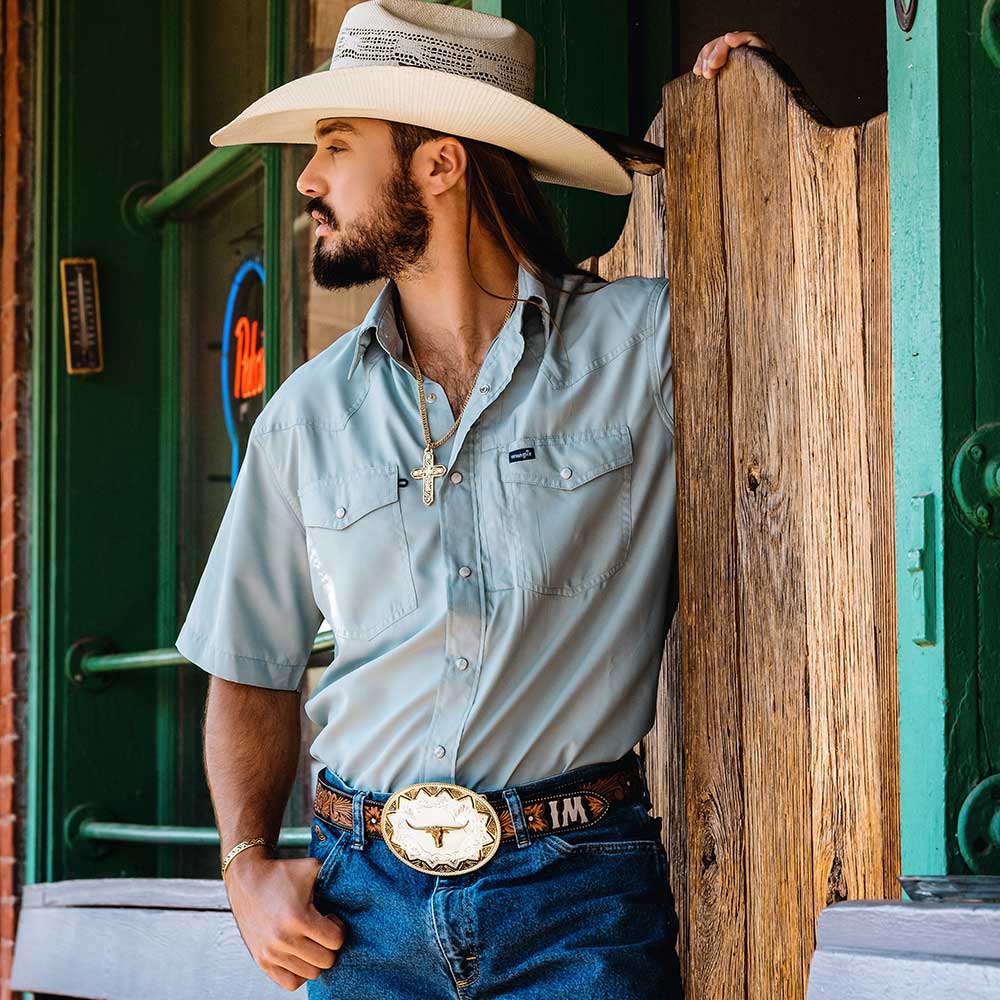 Cowboy Hat Big Cowboy Belt Southwest Sun Large Buckle With