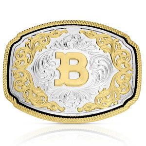 Montana Silversmiths Western Initial Buckle Letter B