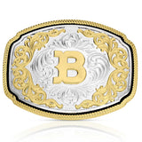 Montana Silversmiths Western Initial Buckle Letter B