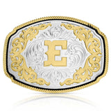 Montana Silversmiths Western Initial Buckle Letter E