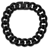 Montana Silversmiths Midnight Cuban Link Bracelet - Men's Black Nickel Western Jewelry