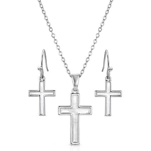 MONTANA SILVERSMITHS - Unwavering Devotion Cross Jewelry Set