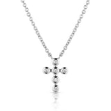 Simple Belief Crystal Cross Necklace NC5859