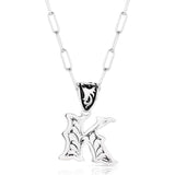 Western Initial Necklace Letter K