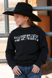 Cruel - Girl's Black Cowgirl Sweatshirt