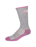 Justin Ladies Pink and Grey 232217GOR-Lg Boot Socks