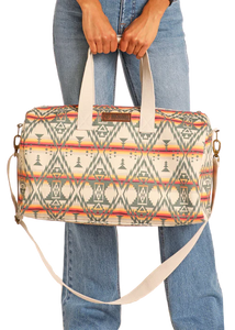 Rock & Roll Denim Aztec Print Duffle Bag