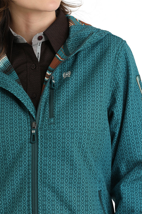 CINCH-  Women's Bonded Jacket with Hood - Teal