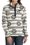 CINCH - Women's Southwestern Print Fleece Pullover - Cream