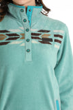 CINCH - Women's Fleece Pullover - Turquoise