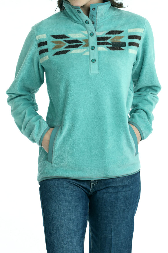 CINCH - Women's Fleece Pullover - Turquoise