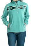 CINCH - Women's Fleece Pullover - Turquoise