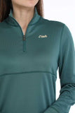 Women's 1/4 Zip Pullover - Green