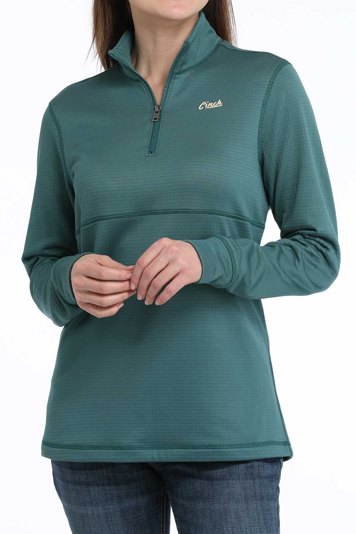 Women's 1/4 Zip Pullover - Green