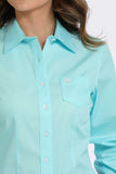 CINCH - Women's Solid Button-Down Western Shirt - Turquoise MSW9164244