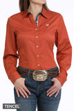 CINCH - Women's Stripe Button-Down Western Shirt - Copper