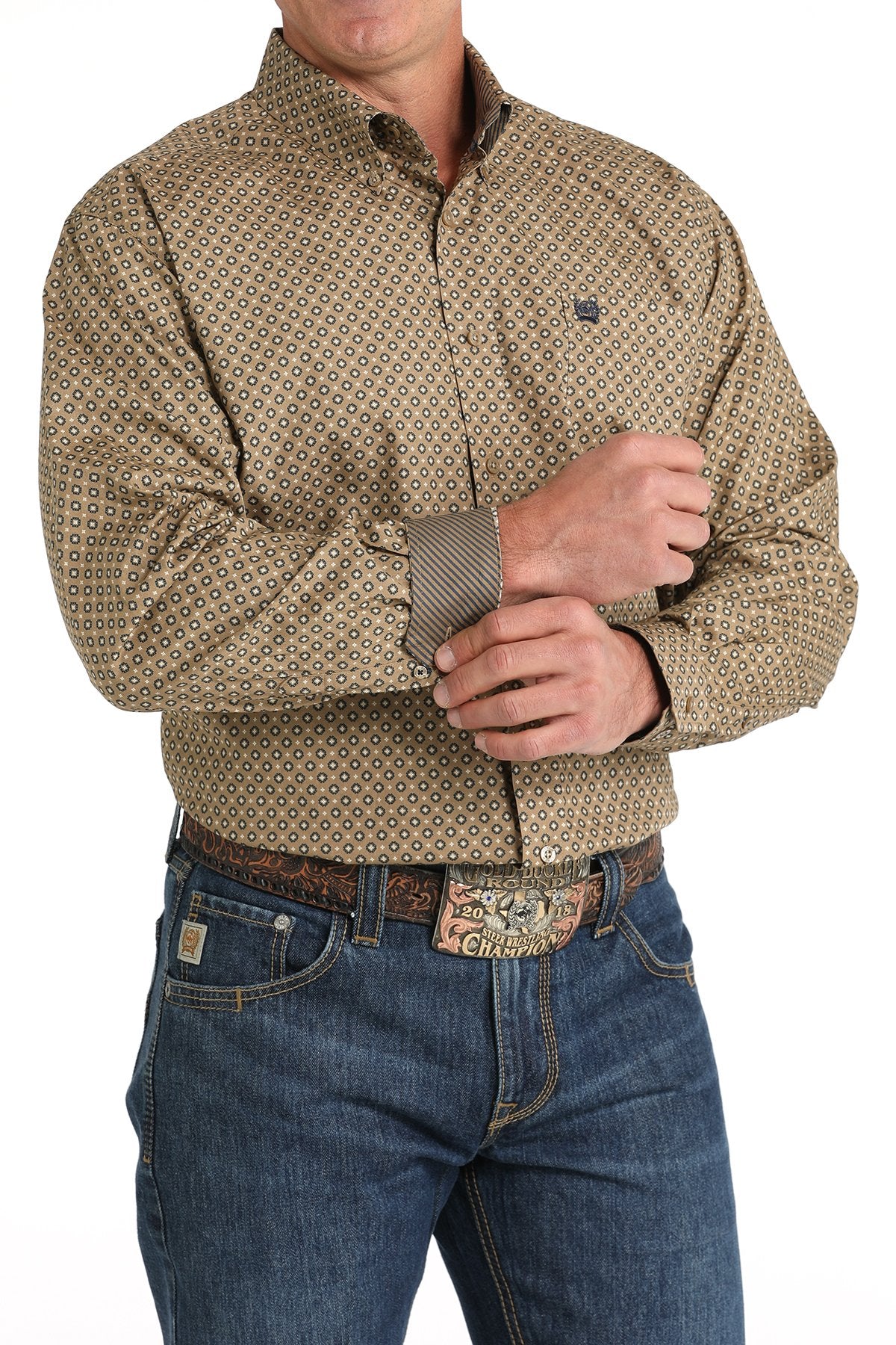 Cinch - Mens Geometric Print Down Western Shirt