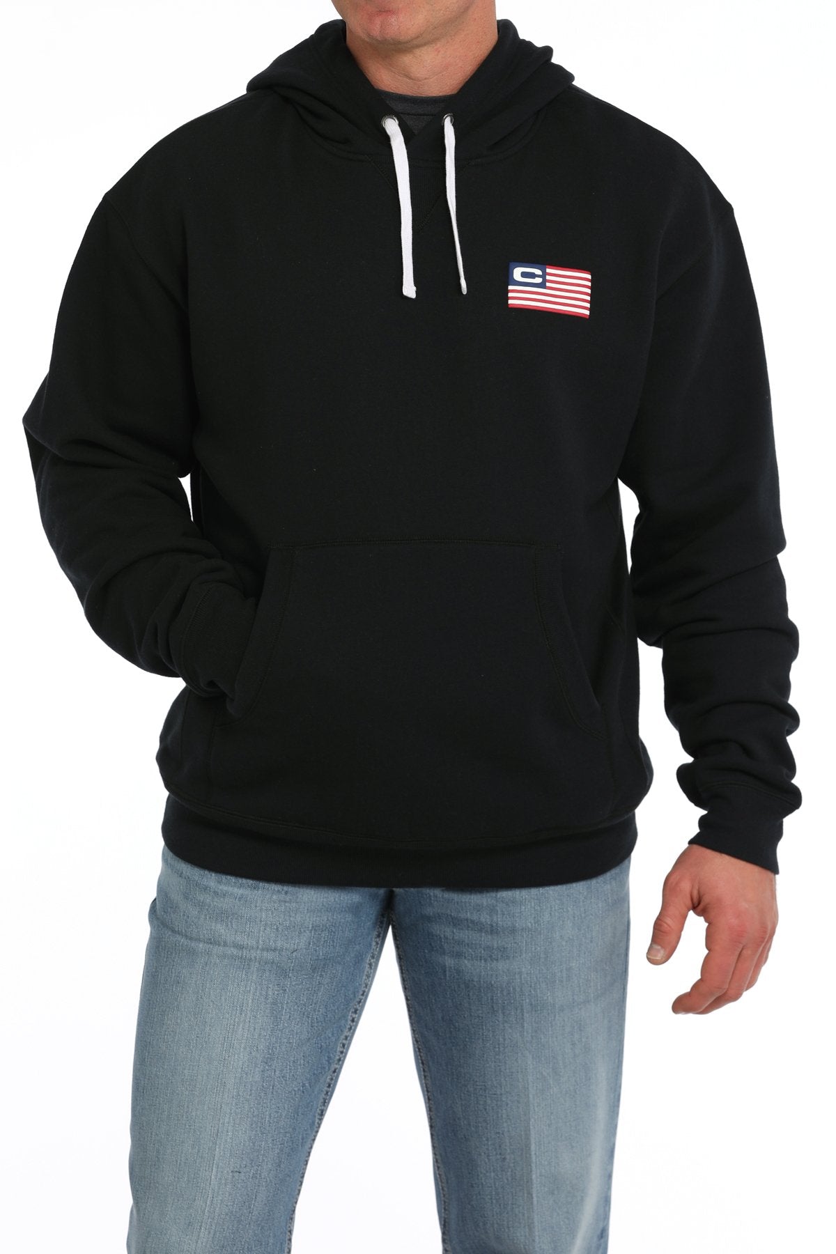 Cinch Men's Vintage American Logo Hoodie - Black