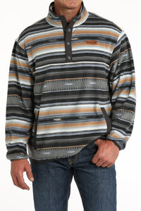 Men's Match Boys Fleece Pullover - Black/Gray/Tan