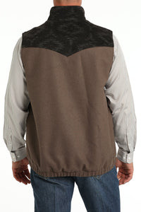 Men's Concealed Carry Western Vest - Brown