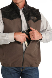 Men's Concealed Carry Western Vest - Brown