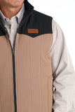 Men's Reversible Quilted Vest - Khaki/Navy