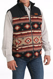 Men's Reversible Quilted Vest - Khaki/Navy