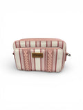 Wrangler Stripe Printed Crossbody Purse With Wallet Compartment - Pink