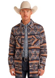 Men's Rock & Roll Cowboy Jacquard Shacket