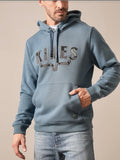 Kimes Ranch Men's Riddle Pullover Hoodie with Camo Logo - Dark Blue