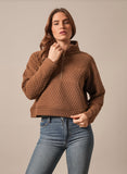 Kimes Ranch Women's Rita Quilted Quarter-Zip Western Pullover - Espresso
