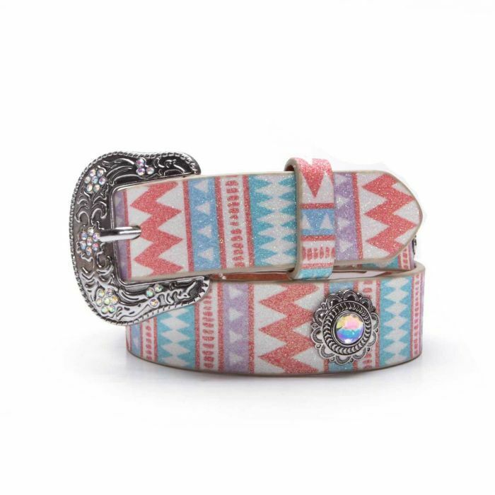 Angel Ranch Girls' Glitter Spindle Router Belt