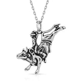 Montana Silversmiths Men's Bull Rider Pendant Necklace