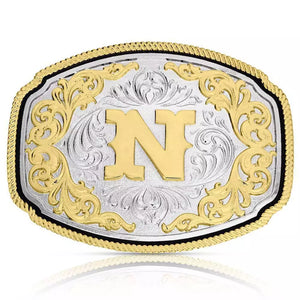 Montana Silversmiths Attitude Buckle Initial N-A1047N