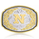 Montana Silversmiths Attitude Buckle Initial N-A1047N