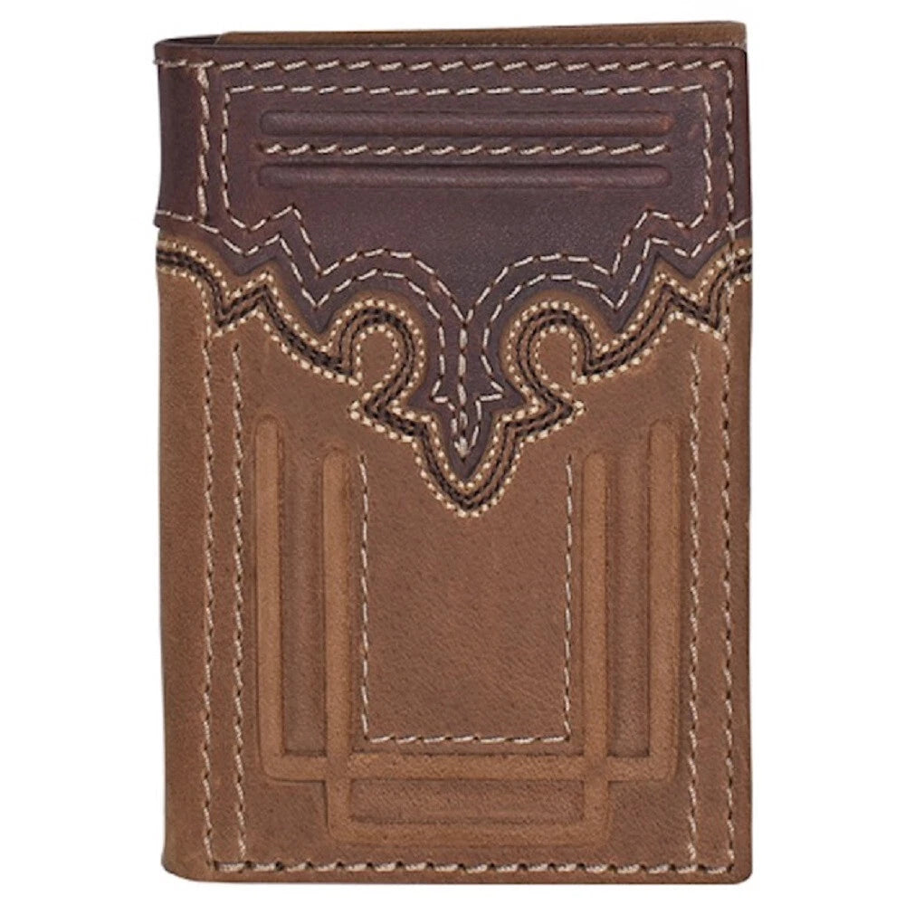Justin Mens Western Trifold Wallet