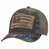 Ariat Women's Flag Camo With Cork Patch Logo Baseball Cap A3000160222