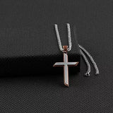 Twister Necklace Cross Silver 32158