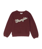 Wrangler - Burgundy Sweatshirt with Script Wrangler logo